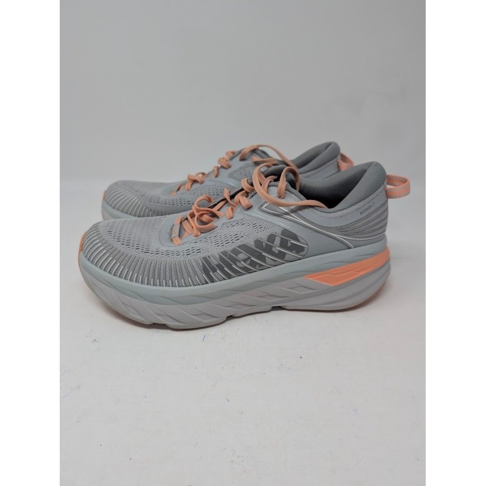 Hoka One One Bondi 7 Women's Harbor Mist Grey Running Shoes sz 9.5